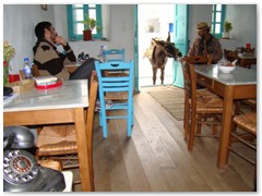Raki Drinking Donkey - Loukaki's in Langada